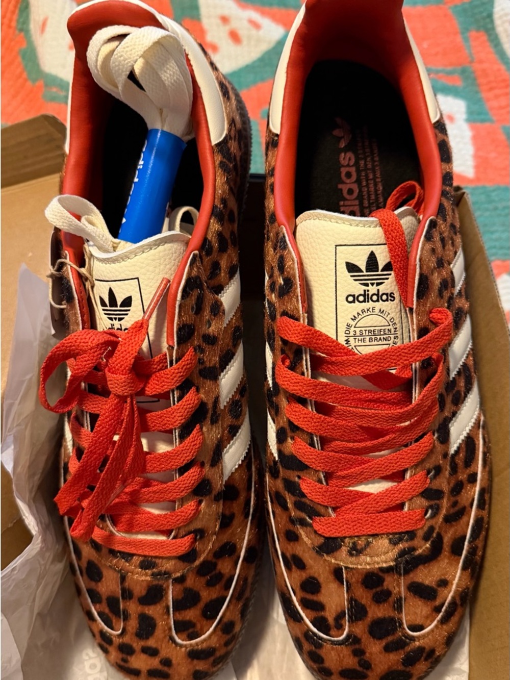 Adidas cheetah Samba OG Shoes spare white laces NEW IN Box
